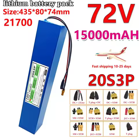 Batterie Au Lithium Aste Pour Bateaux De Natation, Neuve, 72V, 15Ah, 21700, 20S3P, 30A, BMS, 100-200