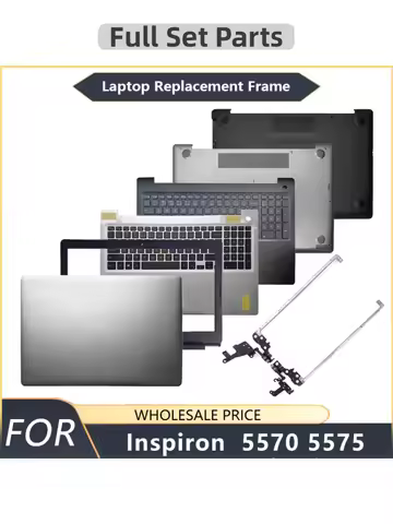 NEW For Dell Inspiron 15 5570 5575 P75F Black Laptop LCD Back Cover Front Bezel Palmrest Bottom Case