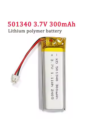3.7V Lithium Battery 501340 300mAh Rechargeable Polymer Batteries for TWS Bluetooth Headset Beauty I