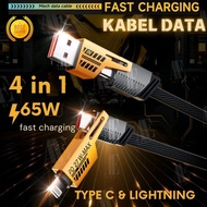 4 in 1 Type C Data Cable USB-A to Type-C Data Cable