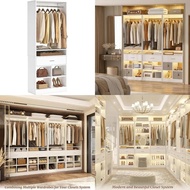 Sistem Almari Berdiri Bebas Dengan Laci Kayu Dan 4 Storan Cubby, Penyusun Almari Dengan Batang Gantu