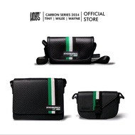 Hobs® | CARBON SERIES 2024 | กระเป๋าสะพายข้าง ลายคาร์บอนเคฟร่า | Hobs x Monza factory Collaboration Limited series