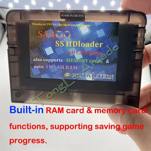 New Version 0.7 SAROO HDLoader Cartridge FastReading Game Reader, Support SD TF Menory Card, Plug & 
