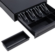 Deli Cash Register Cash Box Five Compartments Three-speed Cash Register Box Drawer Cash Register Ext