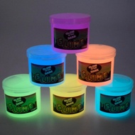 Glow in The Dark Slime Kit 6 Pack, Neon Blue, Green, Pink, Yellow Colors, Non Sticky, Glowing Galaxy