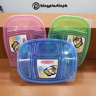 Sunnyware Bento Box Lunch Box Plastic With 4 Compartments Baunan 509