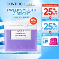 [Best Seller] SKINTIFIC AHA BHA PHA Exfoliating Toner Pads 130ml for Pore Purifying & Skin Smooth & 