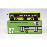 MP27 Singapore Bus Service 3 ToyCon 3 Door Electric Bus N12 Bus Model (1:110 Scale)