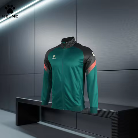Kelme Sports Coat China League One Player's Edition Men's Football Training Knitted Jacket Playoff C