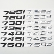 Refit Discharge Emblem Letter Rear Tail Logo For BMW 7 Series 725i 730i 740Li 745i 750iL 760i 730d 7