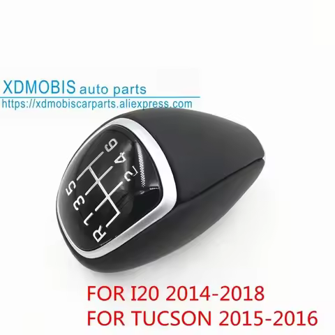 manual stop 6Speed M\T Leather Glossy Gear Shift Knob Genuine forHyundai I20 2014-2018 TUCSON TL 201