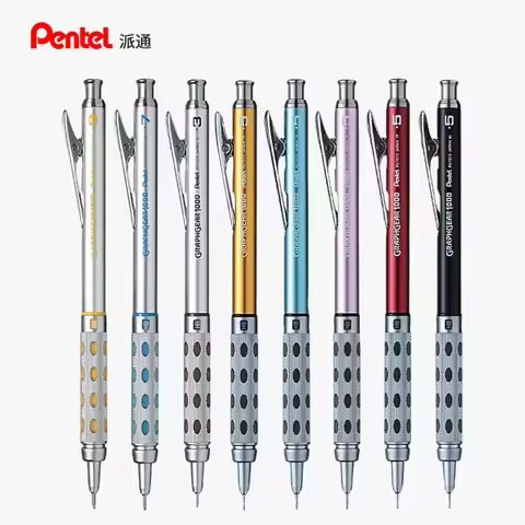Pentel Graph Gear 1000 Mechanical Drafting Pencil With Eraser Metal Body 1pc Automatic Pencil Japane