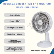 [NEW] Homelux 8 Circulation Table Fan / Living Fan / 8 Fan Blade |  HTF-208PW Kipas Angin 風扇家用 Kipas