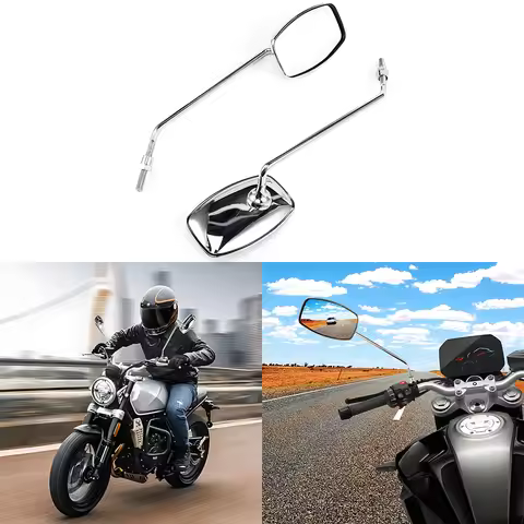Motorcycle Rearview Mirror Set 8mm Side Mirrors Chrome Classic Style For Suzuki C70 CA95 FA50 FS50 F