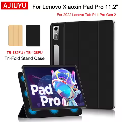 AJIUYU Magnetic Case For Lenovo XiaoXin Pad Pro 11.2 inch Smart Book Cover for Lenovo Tab P11 Pro 2n