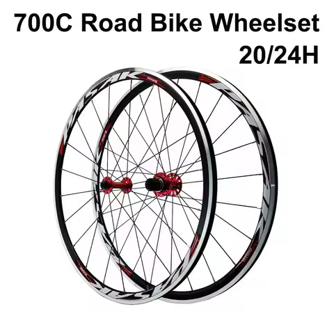700C Road Bike Wheelset Rim Front 20H Rear 24H Brake Caliper Brake V-Brake HG 5-Pawl Freehub Body Su
