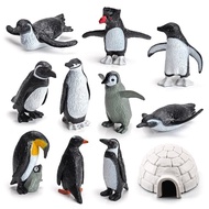 、‘、。； New Mini Polar Animal Figurines Polar Bear Penguin Ocean Sea Life Model PVC Plastic Action Figures Educational Toys For Children