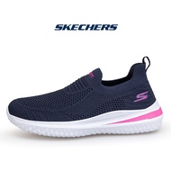 Skechers_สเก็ตเชอร์ส รองเท้าผู้ชาย Gowalk Arch Fit - Togpath รองเท้าลำลองผู้หญิง รองเท้าผู้หญิง รองเท้าผ้าใบ Women's Walking Shoes Classic Fit Women Goga Mat Arch Shoes SKECHERS_USA Street Wear Delson 3.0 Cabrino Shoes - 210615-NVY