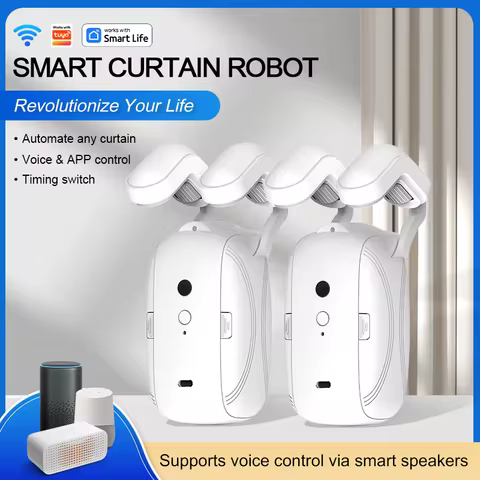 WiFi Curtain Motor Electric Curtain Controller Auto Opener with Gateway APP Control with Alexa Googl
