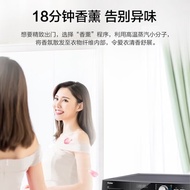 ST&amp;💘Haier（Haier）Drum Washing Machine10kg Pasteurized Aromatherapy Washing Intelligent Delivery Frequency Conversion Moto