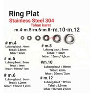 304 Stainless steel plateRing m.4 (100pcs)_m.5(100pcs)_m.6(50pcs)_m.8(50pcs)_m.10(10pcs)_m.12(5pcs)