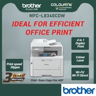 Brother MFC-L8340CDW All in One Wireless Colour Laser Printer Auto Print 2 sided Duplex USB Direct M