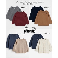 [Bibonkid] Set of 2 wool cardigans HM US/ES/JAPAN sizes from 6-9m to 3-4y