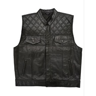 Riding vest for men leather