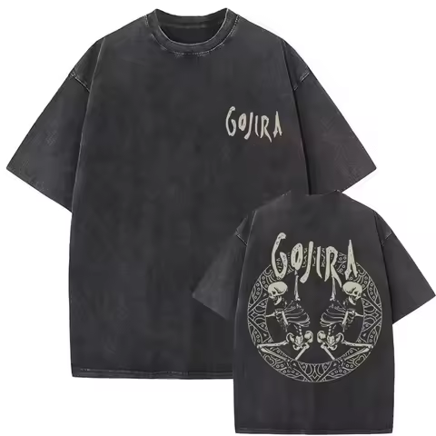 Washed Vintage Metal Rock Band Gojira T-shirt From Mars To Sirius T-shirts Men's Women Gothic Punk O