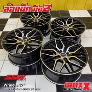 ล้อแม็ก มือ 2 SSW S348 ขอบ 17x8" 4H100 ET+38 สีดำหน้าเงา สภาพดี ไม่มีซ่อม มีรอยตำหนิ สภาพตามรูปที่โพ