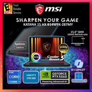 MSI Laptop Katana 15 HX AI GAMING B14WFK-287MY (i9-14900HX/16GB/1TB SSD/15.6" QHD 165HZ/NVIDIA RTX50