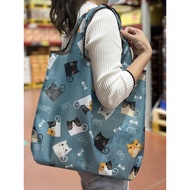 foldable recycle bag recycle bag Medium Foldable Bag Portable Cartoon Environmental Protection