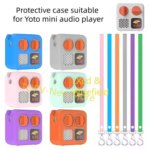 Suitable for Yoto mini audio player protective cover, dustproof silicone case with hanging rope prot