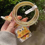 Charger Protector 18w/ 20w Glitter Yellow Baby iPhone Charger Head Cable Protector Adapter Protector