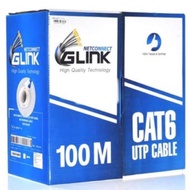 สายแลนCat6 ภายใน INDOOR UTP LAN CABLE CAT6 100เมตร GLink