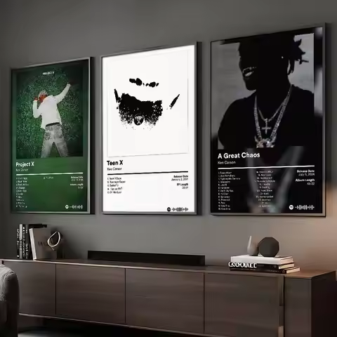 Rapper Ken Carson More Chaos Poster HD Art Sticky Wall Waterproof Home Living Room Bar Decoration