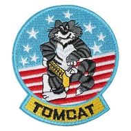 [J-TECH] F-14 TOMCAT My Neighbor Badge Velcro Felt Cloth Embroidery Armband Handmade DIY Patch Hole 