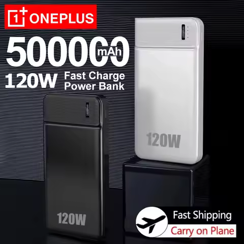 OnePlus 50000mAh PowerBank 120W Portable Super Fast Charger External Battery PowerBank High Capacity