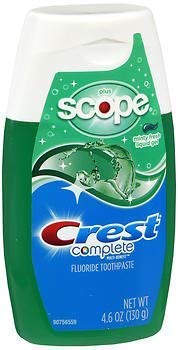 Plus Scope Toothpaste Liquid Gel Minty Fresh - 4.6 oz, Pack of 4