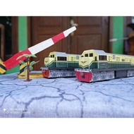 Miniatur kereta api lokomotif seri CC 201 45(Livery Vintage)