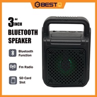Bluetooth Speaker Wireless Portable Speaker Mini Bass With USB/TF/AUX/FM Radio
