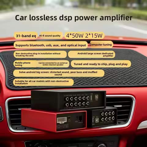 Car DSP Amplifier 4/6/8 Channel 31-Band EQ, Android Stereo Special 8 RCA Outputs