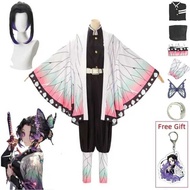 C Kochou Shinobu Cosplay Kostuum Anime Pruik Haori Uniforme Vrouwen Maternelle Halloween Kl