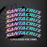 Decal RIMS Bike SANTACRUZ Sticker Cutting MTB Bicycle RIMS, Racing