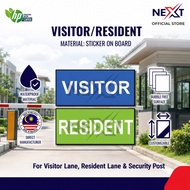 Guard House Sign | Visitor / Resident Sign | Sticker on Board