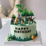 恐龍世界公仔玩偶椰子樹蛋糕裝飾