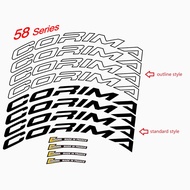 2022 CORIMA MCC 32/47/58/WS58 Wheels Stickers for MTB Road Bicycle Vinyl Waterproof Sunscreen Antifade Mountain Bike Decals For Two Rims