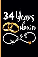 34th Wedding Anniversary Notebook: Thirty-Four Years Celebration Journal for Husband and Wife - Funn
