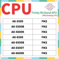 A8-5500 A8-5500B A8-5600K A8-6500 A8-6500B A8-6500T A8-6600K AMD Trinity Richland APU Processor Desk