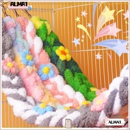 ALMA Birds Climbing Rope Toy, Hand-Braided Knot Interactive Hamster Hanging Swing, Durable Chew Resi